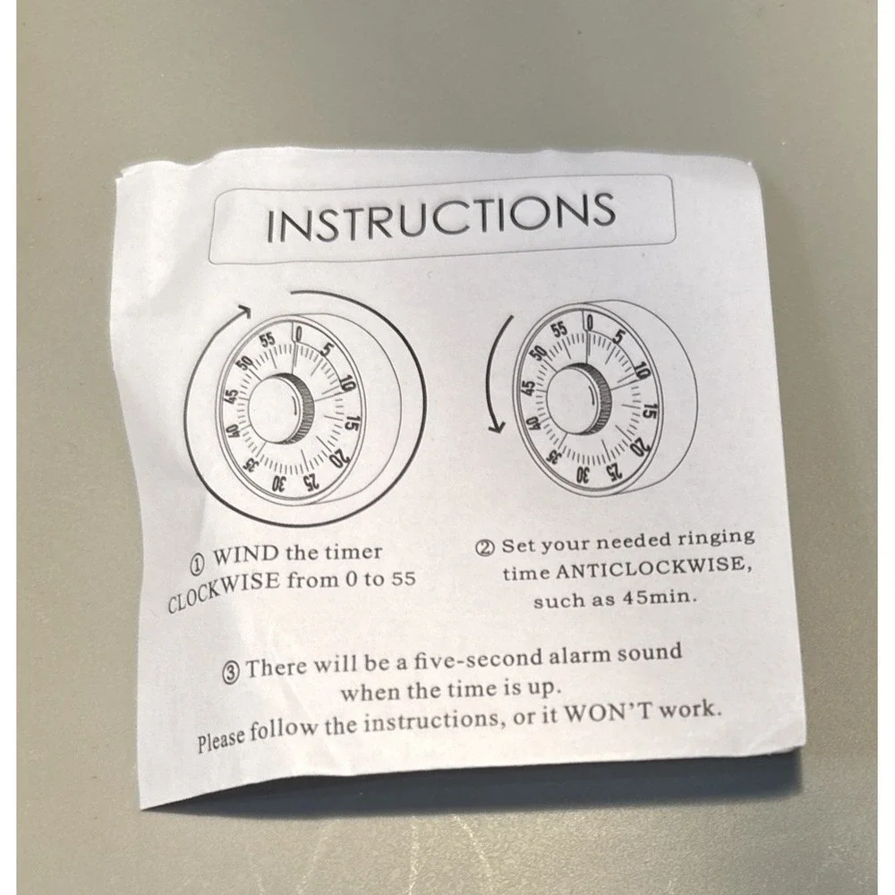 SET OF 3 Visual Timer Magnetic Countdown Clock Classroom Kitchen Baking School